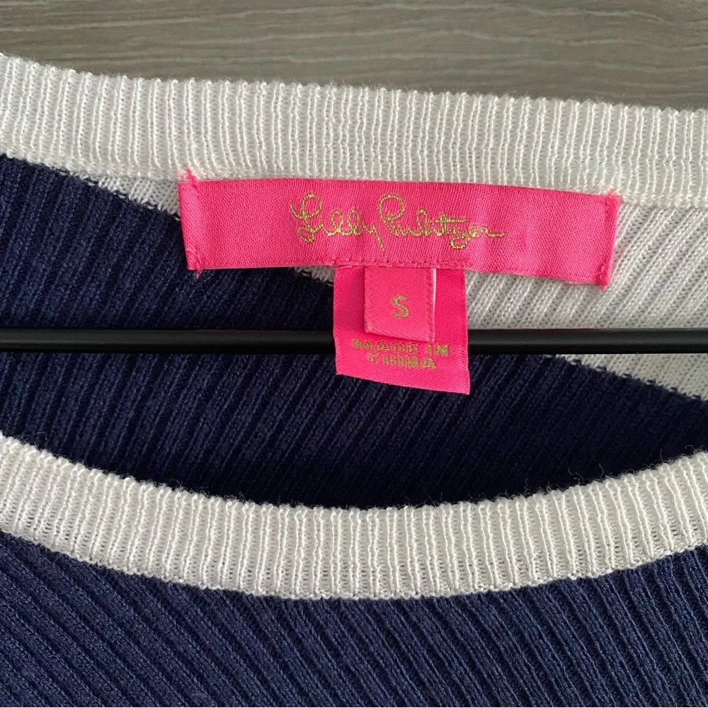 Lilly Pulitzer Striped Asymmetric Sweater Knit Top